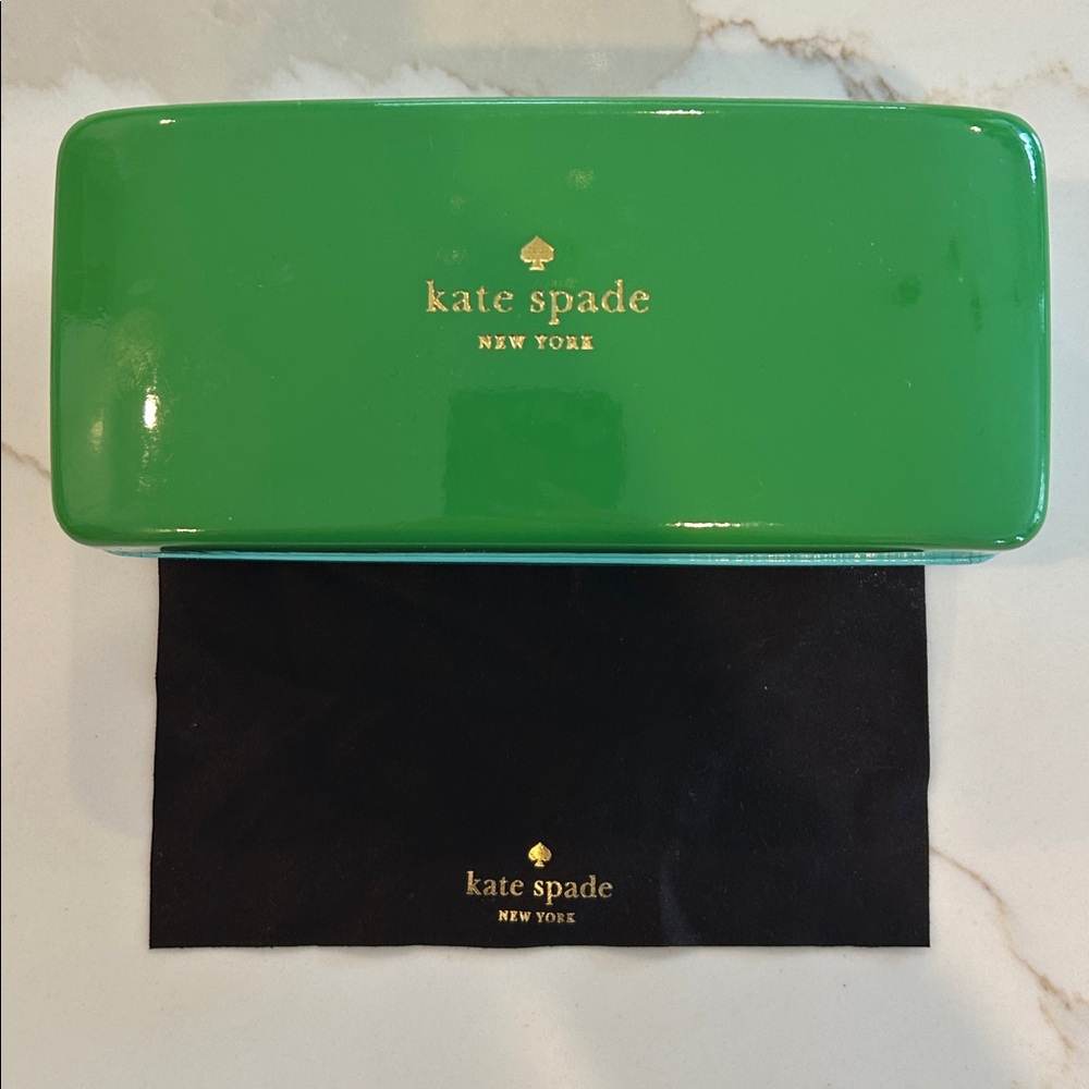 Kate Spade Black Cat-Eye Sunglasses with Rose Gold Accent - Picture 5 of 6